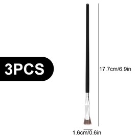 Thyonta 3 PCS Eyelash Brush Folded Fan Eyelash Brush Flat Head Soft Bristles Eyelash Cosmetic Brush Easy to Use Even Brushing