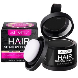Hairline Powder, Hairline Shadow,Quick Cover Hair Root Concealer, Eyebrows & Beard Line for Thinning Hairline, Windproof&Sweatproof for Men and Women. (Black)