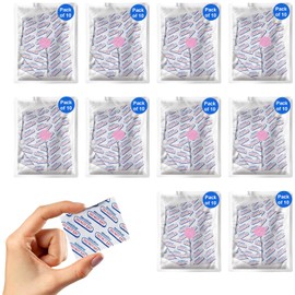 50cc (10 Packs of 10, Total 100 Packets) Oxygen Absorbers for Food Storage, Food Grade Oxygen Absorbers Packets with Oxygen Indicator for Long Term Storage and Preservation (50CC(100-Pack))