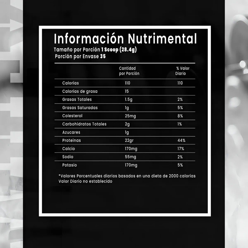 Proteína 100% Whey Beverly 1 Kg 26 Servicios Sabor Natural