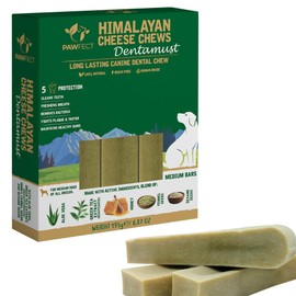 Dentamust Himalayan Cheese Chews for Dogs - Aloe Vera | Long Lasting, All Natural Chews for Medium Dogs| Grain-Free | Rawhide-Free | Helps in Gum Diseases | Calcium Rich (6.8oz, Pack of 3)