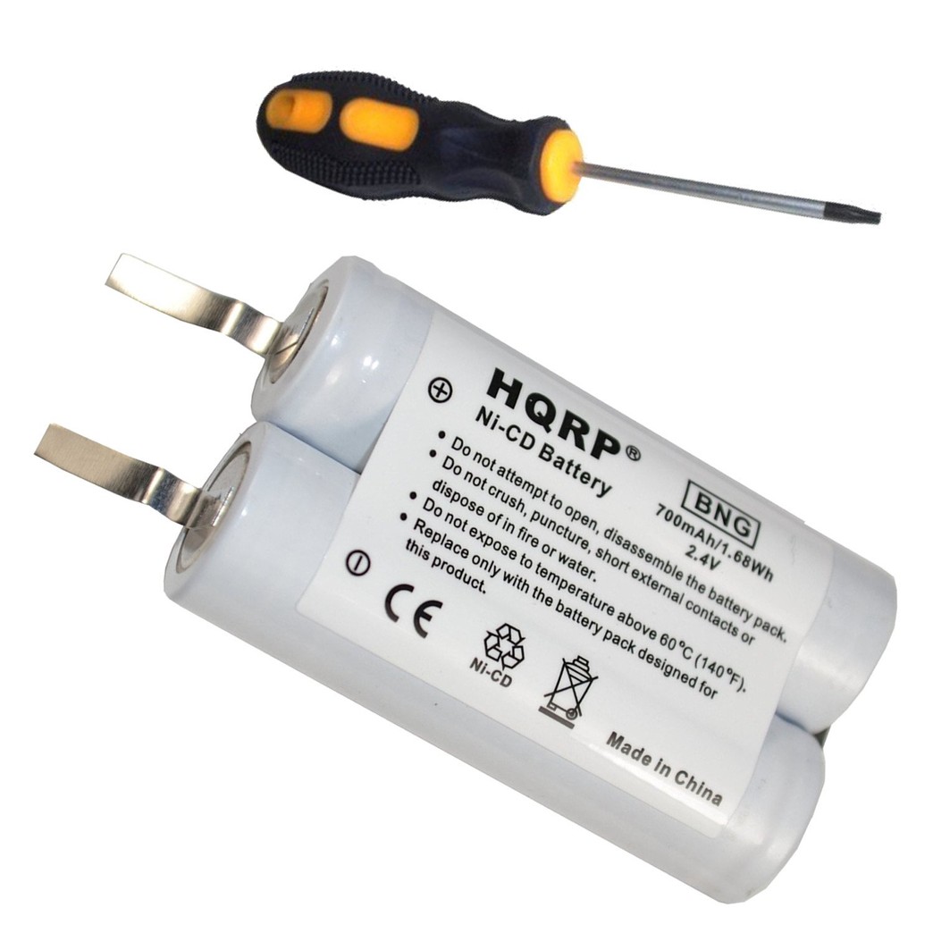 HQRP Battery compatible with Philips Norelco 4825XL 4845XL 4852XL 4853XL 4865X 4865XL Razor/Shaver plus Screwdriver and Coaster