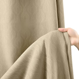 Awellife Boho Shower Curtains for Bathroom Linen Fabric Beige Cotton Bohemian Geometric Minimalist 72" L X 72" W