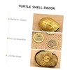 ABOOFAN 1Set Copper Turtle Shell Decoration Wealth Craft Ornament for