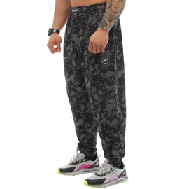 BIG SAM SPORTSWEAR COMPANY Men's Baggy Sweatpants with Pockets, Oldschool Loose Fit Gym Pants (L, Technic Camouflage)