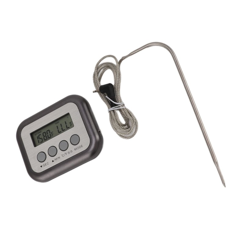 Kichen Timer Thermometer Stainless Steel Probe Digital Cooking Meat Thermometer