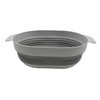 SAMMART 3L Over The Sink Oval Colander (Grey, 1)