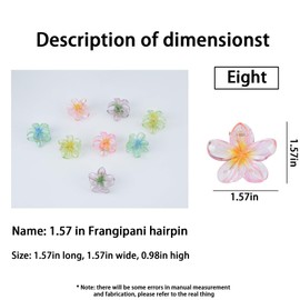 AYNKH 8 x 4cm Hawaiian Hawaiian Flower Hair Clips Hair Accessories for Women and Girls Suitable for Daily Seaside Travel in Summer