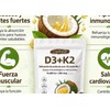 Gwynne Vitamina D3 10.000ui K2 Mk-7 200mcg,120 cápsulas,2 En 1