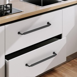 9BUILD 10 Pack Matte Black Cabinet Pulls 7.5 Inch Kitchen Cabinet Handles Cabinet Hardware Kitchen Handles for Cabinets Cupboard Handles Black Kitchen Pulls Drawer Handle