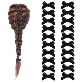 NiceYnn 20 Stück Haarspangen, Flockag, Mini-Clips, Haarspange, Frisierzubehör, rutschfest, für Hochzeit, Geburtstag, Schwarz, Krokodil