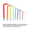 9Pcs Hex Wrench Star Colourful Long Arm Metal Key Tool