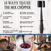 TMEDW Meat Chopper, 5 Curve Blades Ground Beef Masher, Heat
