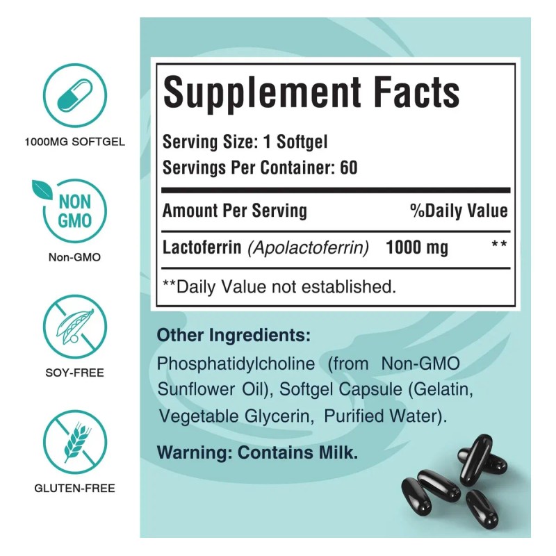 Pepeior Liposomal Bovino Lactoferrina 1000 Mg - Para Absorci