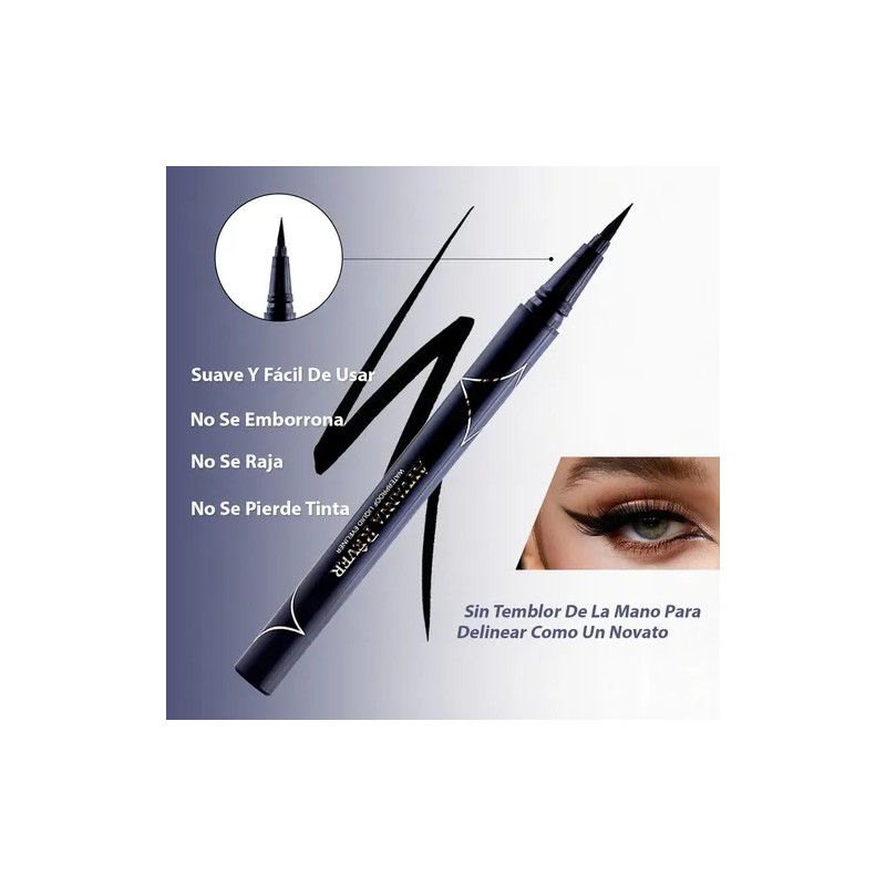 Delineador Para Ojos Ayvanna Rêver Líquido Mate Natural Negro Liso