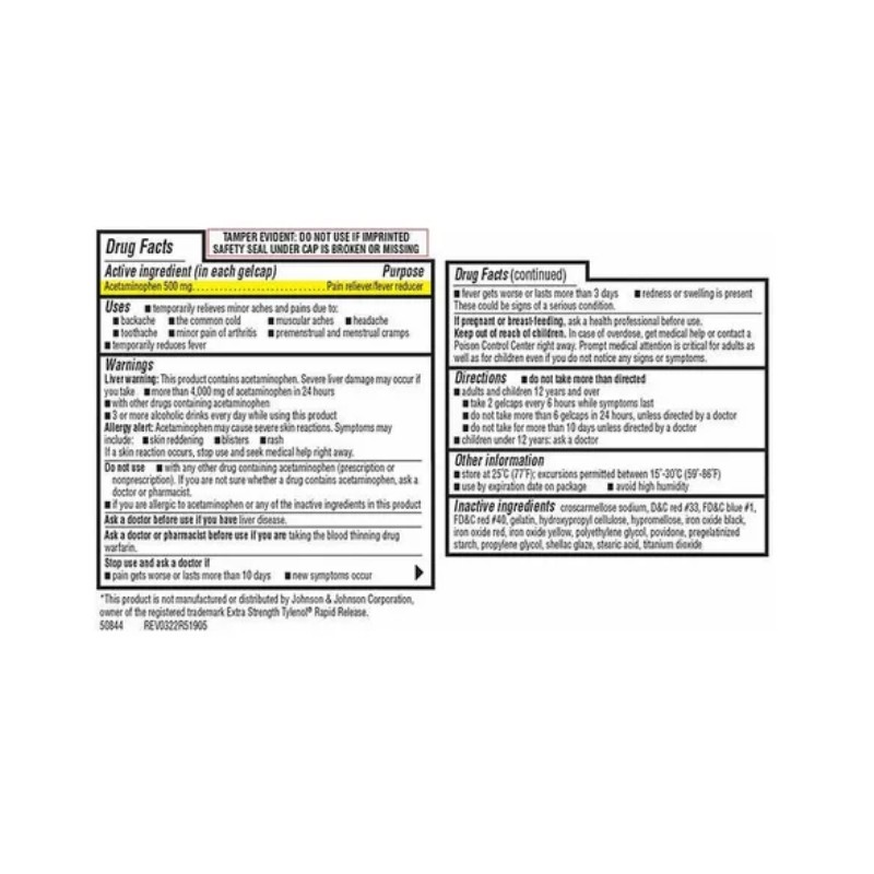 Kikrkland Acetaminofen 500 Mg Con 400 Gelcaps