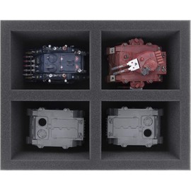 Feldherr FS090A004 Foam Insert Compatible with Warhammer 40,000-4 Compartments