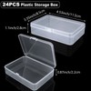 SENENQU 24 Pack Small Clear Plastic Storage Containers Box with
