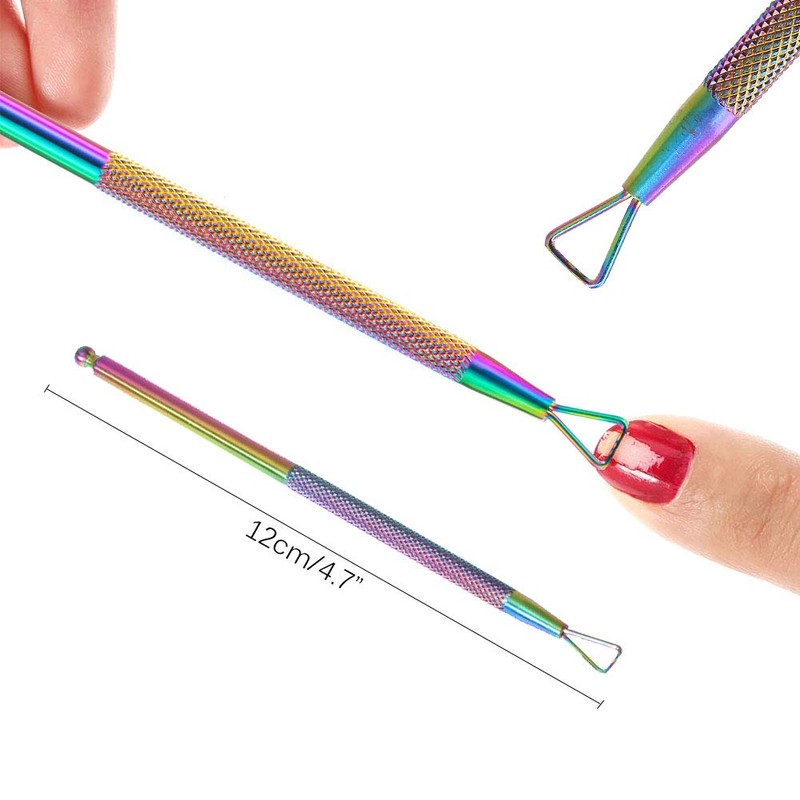 Cuticle Pusher Remover Kit, Cuticle Nipper, Triangle Cuticle Peeler Scraper