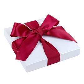 Gift Tek 10 Yards x 1.5 Inch Satin Ribbon, 1 Single Faced Fabric Ribbon - Wide, Vibrant, Sherry Red Polyester Ribbons, Solid Colored, for Gift Wrapping, Crafts, Weddings, Parties - Restaurantware