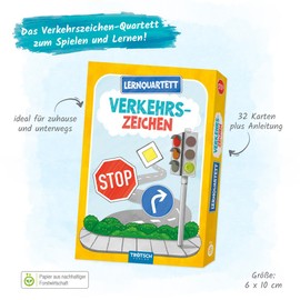Trötsch Lernquartett Verkehrszeichen: Kartenspiel Gedächtnisspiel Lernspiel