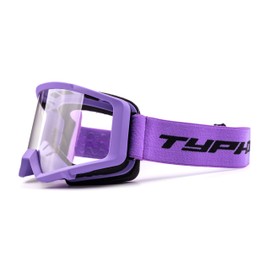 Typhoon Youth Glove & Goggle Combo Motocross Offroad ATV MX Dirt Bike - Purple - Small