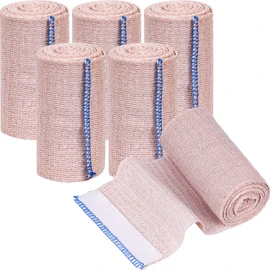 Elastic Bandage Wrap 6 Pack Stretch Compression Bandage Wraps Stretches up to 4.5M for Legs Knees Ankles Wrists Elbows Shoulders Athletic Stretchable Bandage Wrap with Self-Closure
