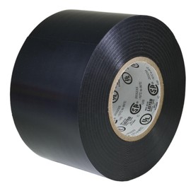 GGR Supplies T.R.U. EL-766AW Black General Purpose Electrical Tape 2" (W) x 66' (L) UL/CSA Listed core. Utility Vinyl Synthetic Rubber Electrical Tape