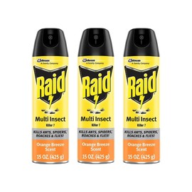 Raid Multi Insect Killer, Orange Breeze,15 Ounce (Pack of 3)