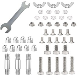 Patio Heater Replacement Parts Hardware Patio Heater Reflector Shield Accessories Round Umbrella Shape Stand-up Pyramid Patio Heaters Heat kit-Bolt & Nut Set