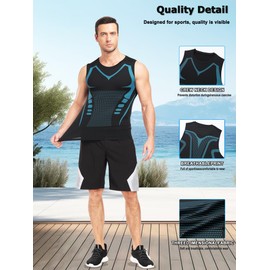 3Pack Mens Running Sport Tank Tops Dry Fit Gym Wicking Athletic Mesh Breathable Cool Workout Sleeveless Shirts Base Layer