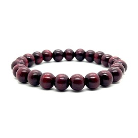 Rosewood Stretch Bracelet - 10mm Beads Elastic Wristband - Root Chakra Alignment