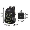 CLEVER BEES Outdoor Water Resistant Hiking Backpack, Black