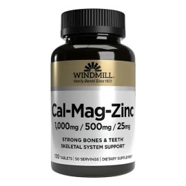 Cal Mag Zinc Calcio Magnesio 100 Tabs Windmill