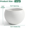 FloraFairy Fiberstone Sphere Planter, 19.3" Dia x 13" H Large