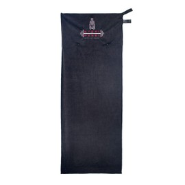 Steel Rebel - Sports towel fitness towel - 125 cm x 50 cm made of soft microfibre with 25 cm integrated zip pocket and magnet - home workout