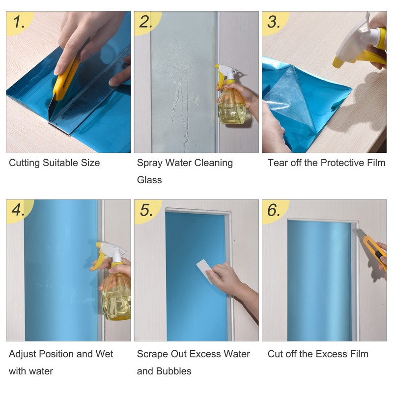 MECCANIXITY Window Film, Glass Sun Blocking, Heat Control Self Adhesive