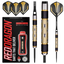 Red Dragon Golden Eye 1: 30g - Tungsten Darts Set with Flights and Stems