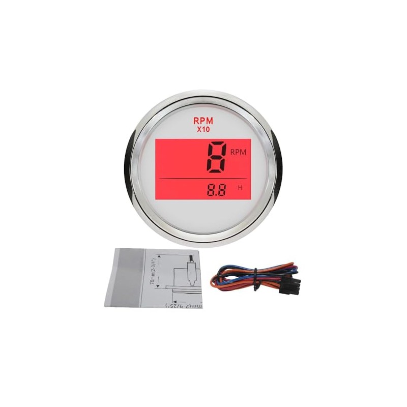 ELING Digital Tachometer RPM Gauge with Hour Meter for Car