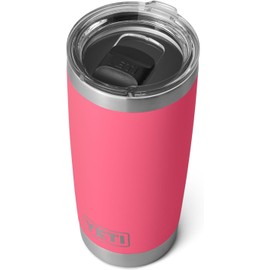 YETI Rambler Tumbler, Vaccum Insulated Stainless Steel Tumbler with Magslider Lid, Tropical Pink, 20 oz (591 ml)