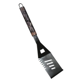 Rivers Edge Products Grill Spatula and BBQ Tongs, Camping Spatula with Bottle Opener, Stainless Steel Flat Spatula and Barbeque Tongs, 2-Piece Barbecue Accessories For Outdoor Cooking, Camo