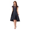 Adrianna Papell Studio Women's Mikado Short Dress, Midnight, 4
