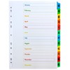 5 Pack | A4 Jan-Dec Monthly Subject File Dividers 12