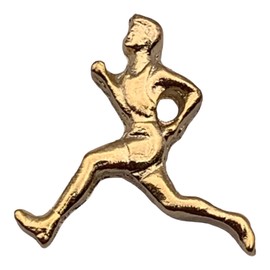 STOCKPINS Gold Runner Lapel Pin – Perfect for Cross Country, Track, and Varsity Jacket Pins – Sports Lapel Pin for Backpacks, Hats, and Jackets – Made in USA
