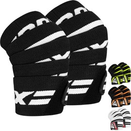 RDX Knee Wraps Pair Weightlifting, IPL USPA Approved, 78” Elasticated Straps for Gym Workout Fitness Squats Powerlifting, Compression Support, Men Women WOD Training, Squatting Leg Press Bodybuilding