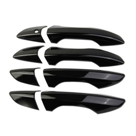 crosselec Carbon Fiber Door Handles Trim Cover Accessories for 2022-2025 Acura MDX (Handle Cover(Glossy Black))