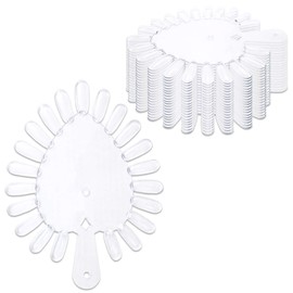 Beauticom Heart Shaped Clear False Nail Tips Palette Display (Quantity: 20 Pieces)