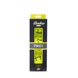 Baden PRO1 Outdoor Pickleball Balls 3-Pack | USA Pickleball (USAPA) Approved | Durable Tournament Grade One-Piece Construction for Competitive Players | Neon Yellow