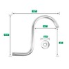 Purelux Goose Neck Shower Arm Made of Stainless Steel, Oil