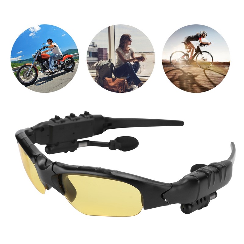 Bluetooth 5.0 Sunglasses Solar Power Wireless Glasses Headphone Headset Stereo